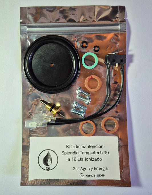 Kit de Mantención Splendid Templatech 10 a 16 Lts Ionizado